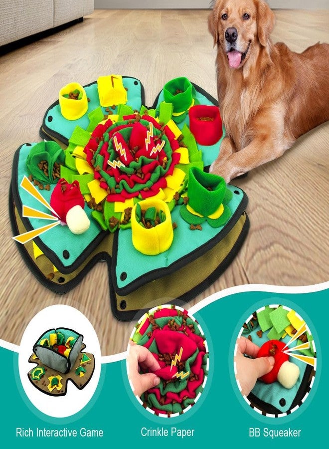 AWOOF Snuffle Mat for Dogs,19" x 19" Interactive Dog Puzzle Toys Encourages Natural Foraging Skills,Durable Dog Feeding Mat for Boredom and Mental Stimulation for Large, Medium and Small Dogs - Image 3